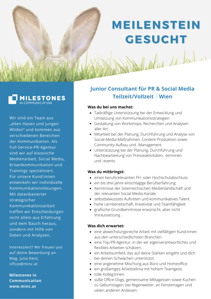 Wir suchen: Junior Consultant (m/w/d)